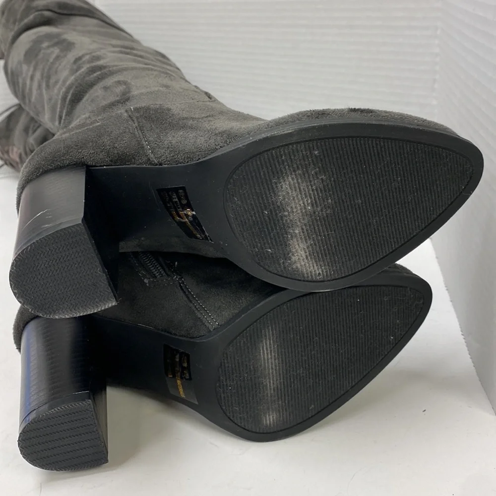 Qupid Charcoal Zinc Women’s Over The Knee Boots